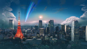 Digital Artwork Of Tokyo Tower Wallpaper