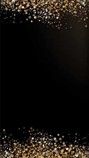 Digital Black And Gold Glitter Portrait Poster Wallpaper