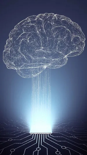 Digital Brain Network Concept Wallpaper