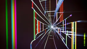 Digital Cracked Screen Illusion Wallpaper