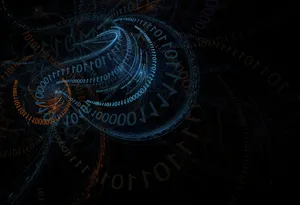 Digital Data Vortex Wallpaper