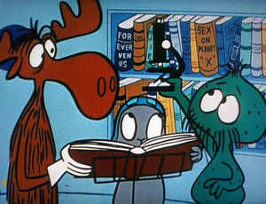 Digital Depiction Of Rocky And Bullwinkle Wallpaper