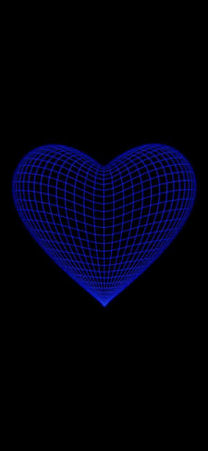 Digital Heart Grid Cybercore Wallpaper