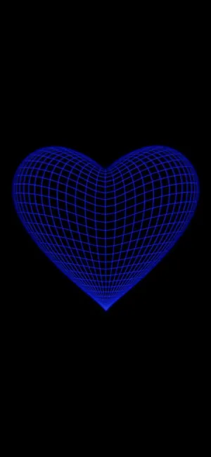 Digital Heart Grid Cybercore Wallpaper