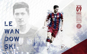 Digital Illustration Of Robert Lewandowski Wallpaper