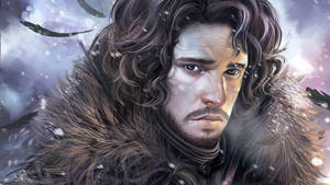 Digital Jon Snow Game Of Thrones Wallpaper