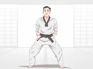 Digital Painting Taekwondo Sport Shoji Background Wallpaper