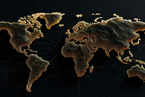 Digital World Map Connectivity Wallpaper