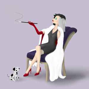 Digitally Painted Cruella Wallpaper