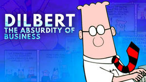 Dilbert At Office Desk With Coworkers In A Comic Strip Panel Wallpaper