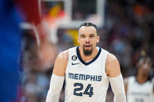 Dillon Brooks In Action On The Basketball Court Wallpaper