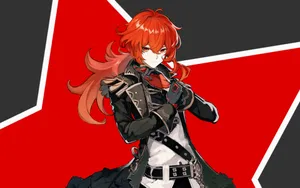 Diluc Red Star Genshin Pfp Wallpaper