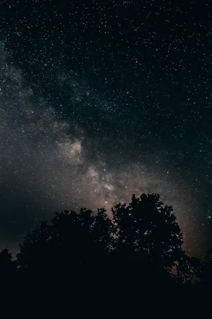 Dim Lit Milky Way And Stars Wallpaper