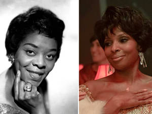 Dinah Washington Mary J. Blige Split Screen Wallpaper