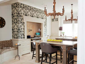 Dining Area Light Designer Wallpaper
