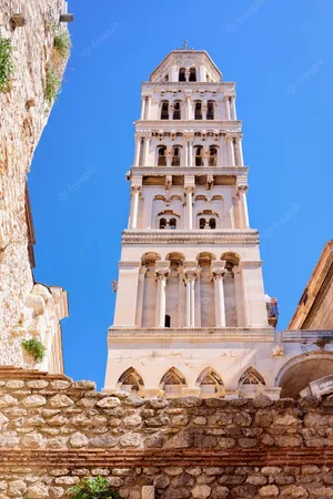 Diocletians Palace Cathedral Front View Wallpaper