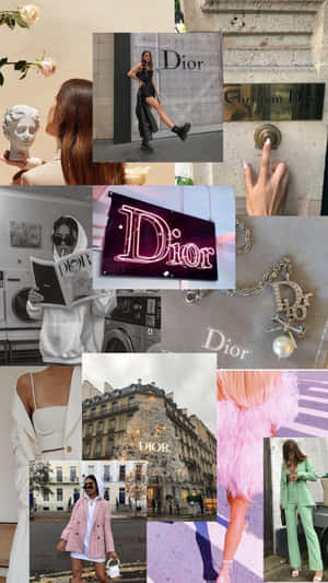 Dior Brand Aesthetic Collage Wallpaper