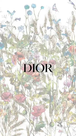 Dior Floral Design Wallpaper Wallpaper