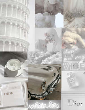 Dior Inspired Aesthetic Collage Wallpaper