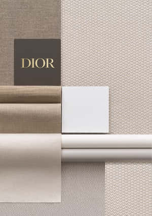 Dior Logo Fabric Textures Wallpaper