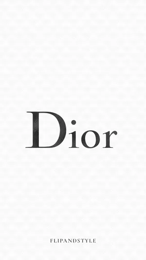 Dior White Minimalist Designer Logo Wallpaper