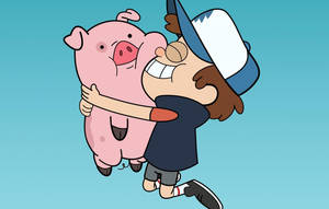 Dipper Hugging Waddles Wallpaper