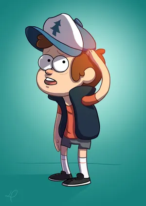 Dipper Pines Blue-green Background Wallpaper