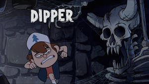 Dipper Pines With Skull Art Wallpaper