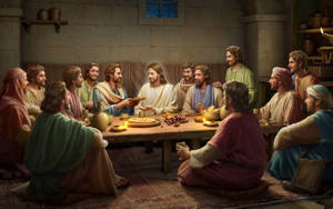 Disciples With Jesus Desktop Wallpaper