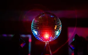 Disco Ball Lights Glowing Party Atmosphere Wallpaper
