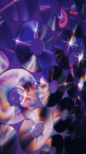 Disco C Ds_ Glimmering Party Vibe Wallpaper
