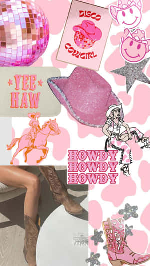 Disco Cowgirl Collage Aesthetic.jpg Wallpaper