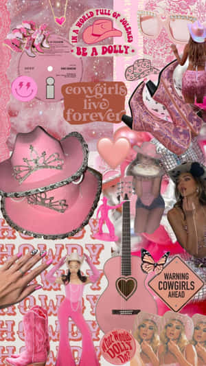 Disco Cowgirl Collage Aesthetic.jpg Wallpaper