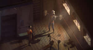 Disco Elysium Interrogation Room Scene Wallpaper