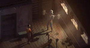 Disco Elysium Interrogation Room Scene Wallpaper