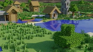 Discover Endless Adventures In Minecraft Survival Mode Wallpaper