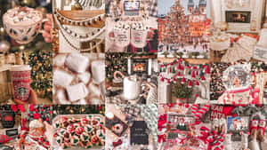 Discover The Festive Side Of Apple Products With This Christmas Mac Aesthetic Wallpaper