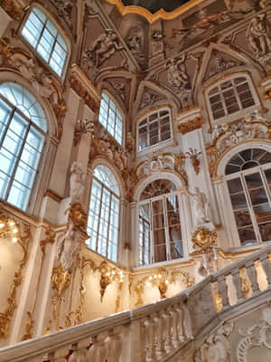 Discover The Grandeur Of Russia's Iconic Hermitage Museum. Wallpaper