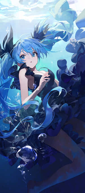 “discover The World Of Hatsune Miku With This Innovative Phone!” Wallpaper