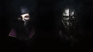 Dishonored 2 Emily And Corvo In The Dark Wallpaper