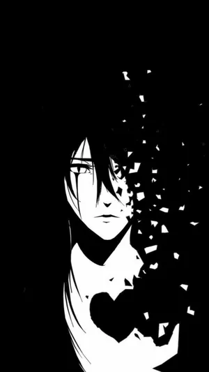 Disintegrating Ulquiorra In Black And White Anime Pfp Wallpaper