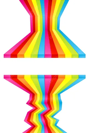 Disjointed Upside Down Rainbow Art Wallpaper