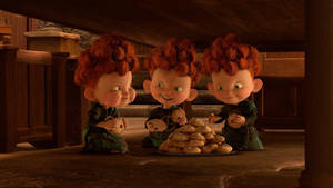 Disney Brave Cheeky Triplets Wallpaper