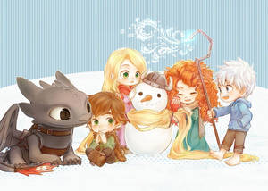 Disney Brave Merida And Friends Wallpaper