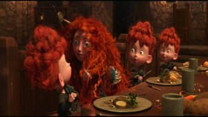 Disney Brave Merida And The Triplet Wallpaper