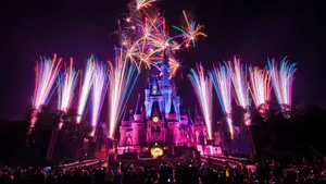 Disney Castle Fireworks Wallpaper