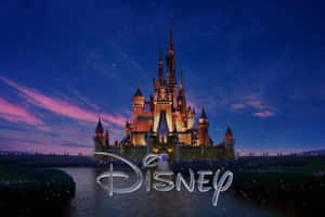 Disney Castle Logoat Dusk Wallpaper