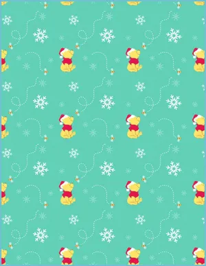 Disney Christmas Winnie The Pooh Poster Wallpaper