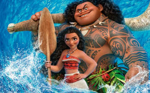 Disney Moana And Maui 3d Animation Wallpaper
