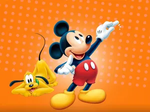 Disney Pluto Orange Digital Art Wallpaper